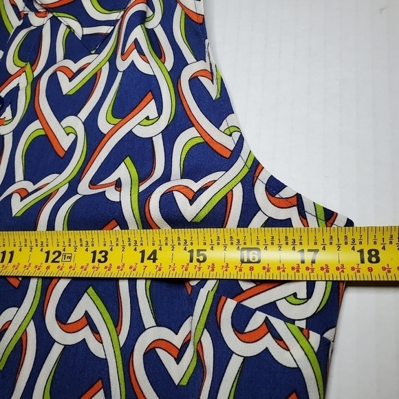 CAbi 5370 Amour Heart Sleeveless Button Down Shirt Dress Navy Blue Womens XS - Picture 10 of 12